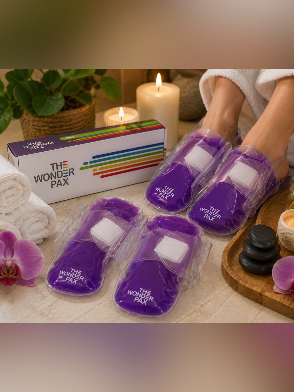 The Wonder Pax Reusable Foot Gel Packs Warming Circulation Therapy Relief